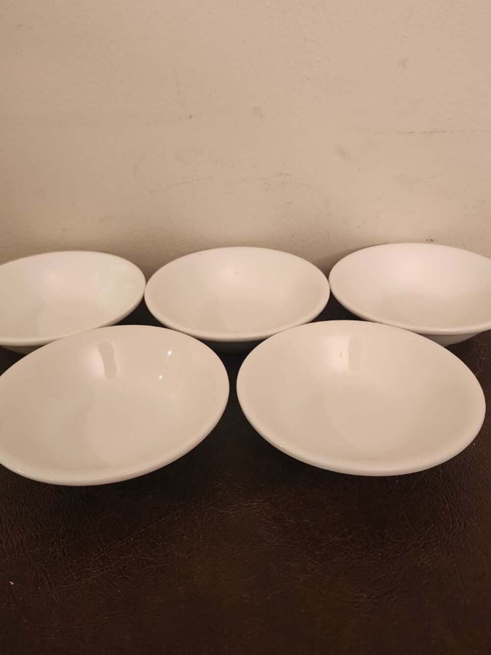 CAC Ceramic Arts Company Saucers Bowls set includes 5 round ceramic saucers